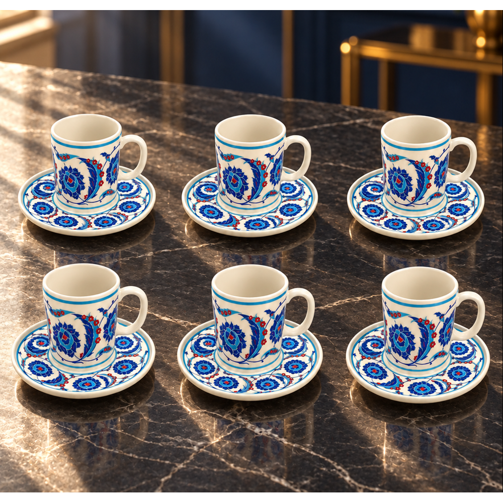 TULU PORSELEN SAHRA 0377 DESENLİ FİNCAN TAKIMI