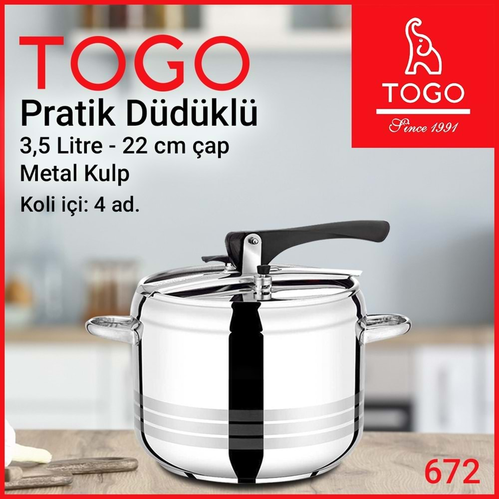 TOGO PRATİK 3,5LT DÜDÜKLÜ TENCERE *4