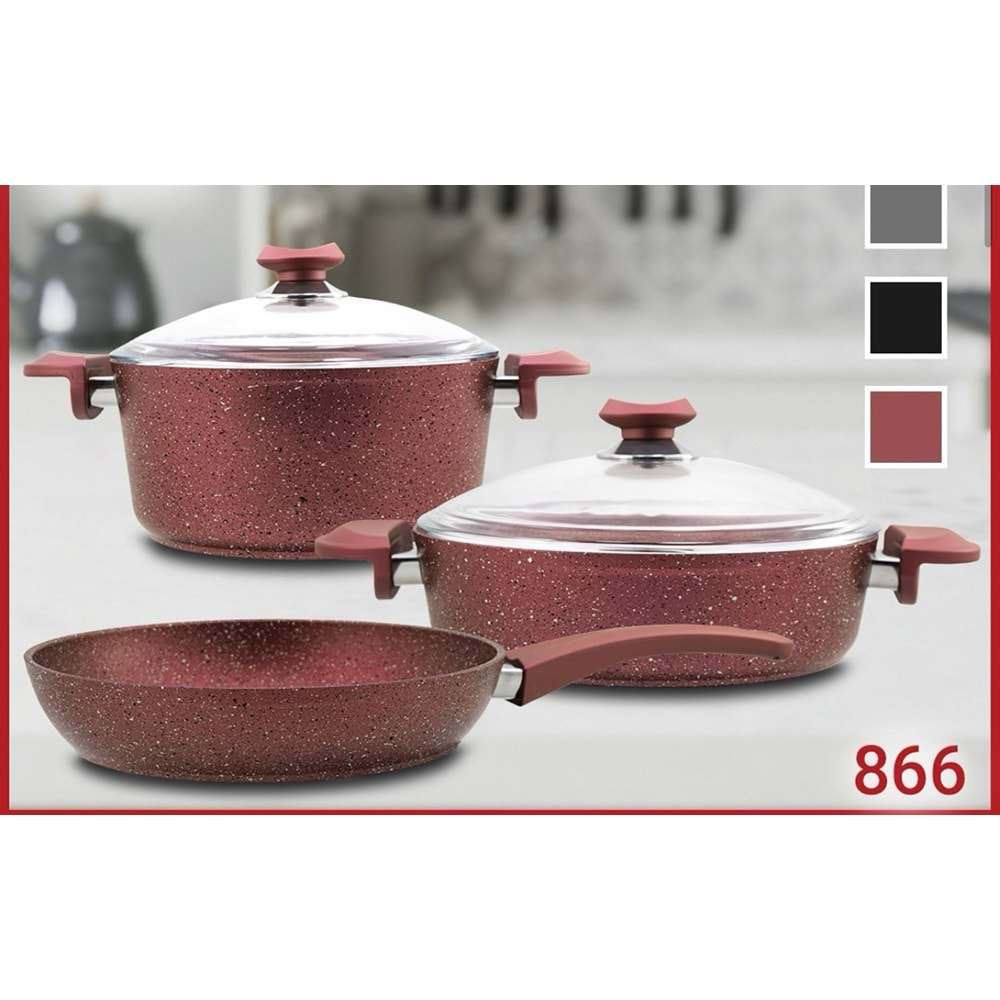 TOGO 7PRÇ 4MM GRANİT TENCERE SETİ