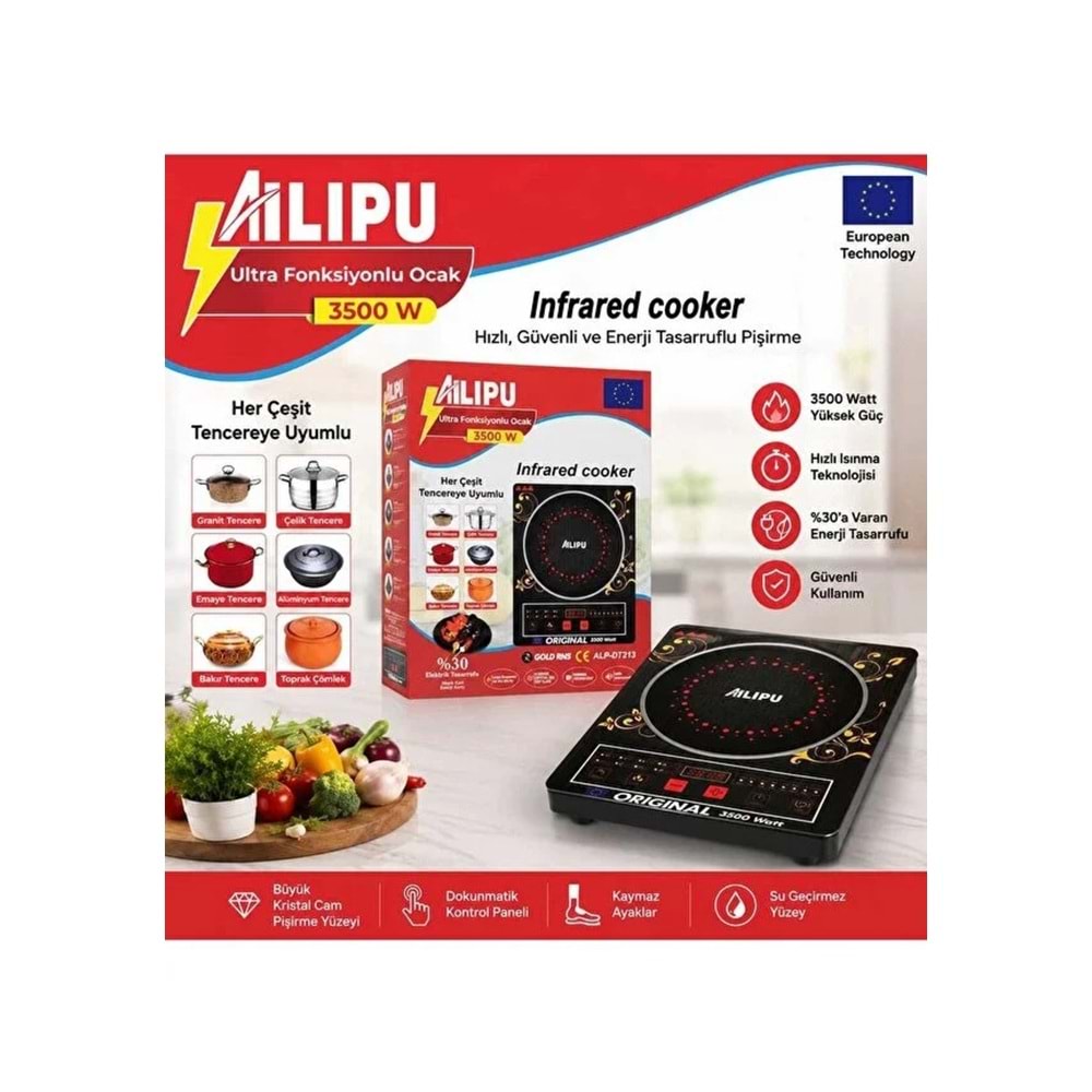 ALİPU ELEKTRİKLİ CAM OCAK*6