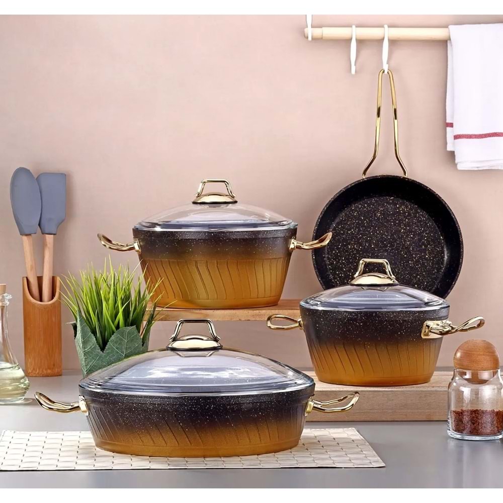 BONERA MİLANA 7PRÇ GRANİT SET METAL ÖZEL SERİ