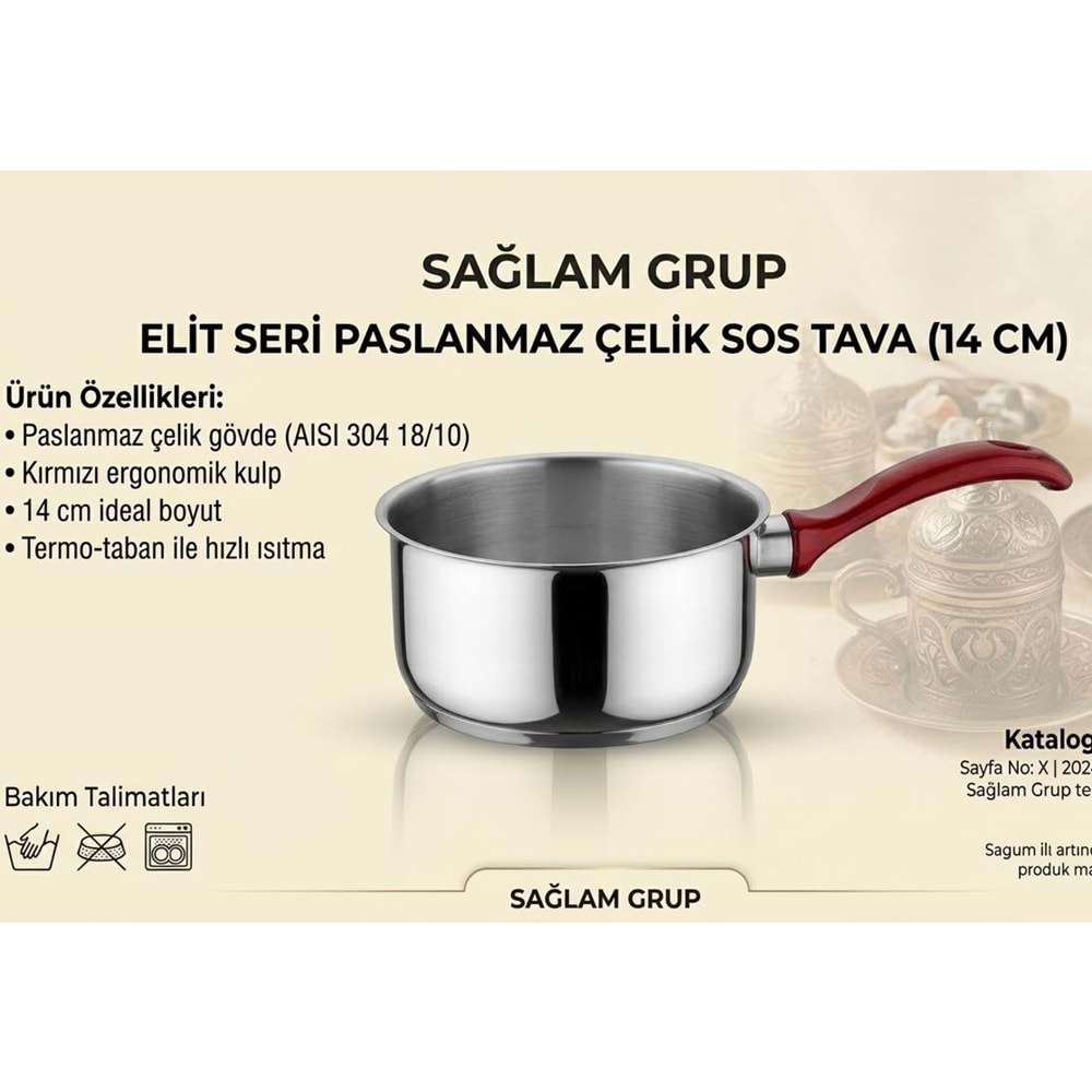 SAĞLAM GRUP 14CM SOS TAVASI*100