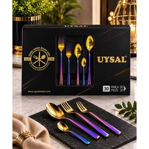 UYSAL JANJAN 30PRC KAŞIK ÇATAL SET *10