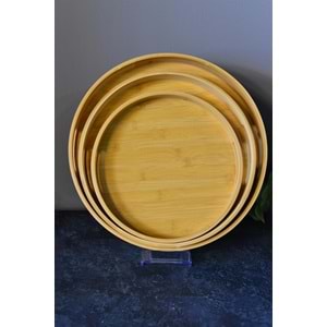 TOGO OVAL 3LÜ BERLİN BAMBU TEPSİ SETİ *12
