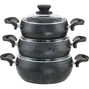 TOGO GRANİT ALYA 3LÜ GÜVEÇ TENCERE SETİ