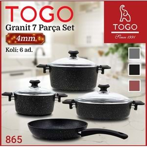 TOGO 7PRÇ 4MM GRANİT TENCERE SETİ