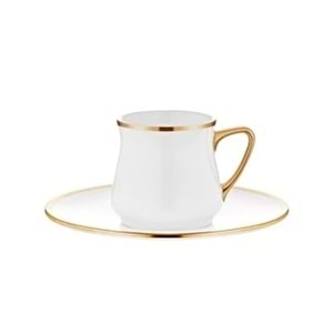 BAMBUM B5086 PURE ALTIN YALDIZLI PORSELEN KAHVE FİNACANI*8