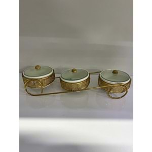 TARİH LÜX DANTELLİ 3LÜ BAHARATLIK*9