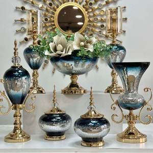 LÜX ÇATLAK CAM 7Lİ SALON TAKIMI