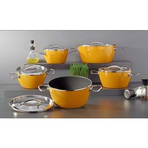 BONERA BROOKLYN 10PRÇ EMAYE-TİTANYUM TENCERE SETİ