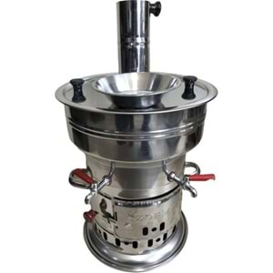 ÜZÜM ÇELİK 7LT ÇİFT MUSLUK SEMAVER*12