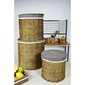 ÜÇER SFB152 YUVARLAK 3LÜ ÇAMAŞIR SEPETİ