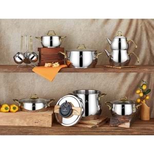 REMETTA SERENA GOLD 18 PRÇ ÇELİK ÇEYİZ SETİ