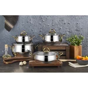 REMETTA SERENA GOLD 8 PRÇ ÇELİK TENCRE SETİ