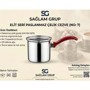 SAĞLAM GRUP 7NO ÇELİK CEZVE*100