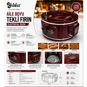 YILDIZ AİLE ALÜMİNYUM DÜZ DAVUL FIRIN