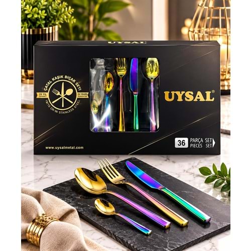 UYSAL JANJAN 36PRC KAŞIK ÇATAL SET *10