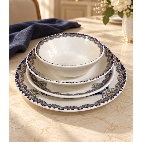 TULU PORSELEN 88270 TAÇ DESENLİ 24PRÇ YEMEK TAKIMI