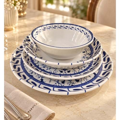 TULU PORSELEN 88276 REVE DESENLİ 24PRÇ YEMEK TAKIMI