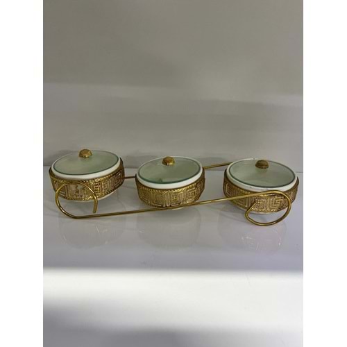 TARİH LÜX DANTELLİ 3LÜ BAHARATLIK*9