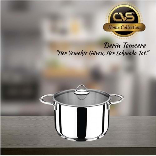 CVS 304 ÇELİK 28 CM DERİN TENCERE*4
