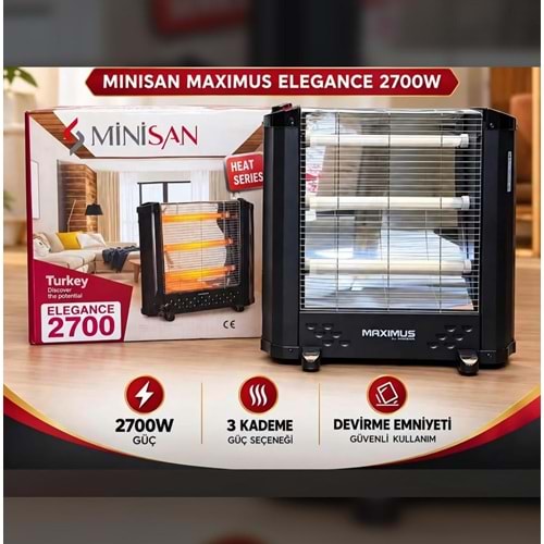 MİNİSAN ELEGANCE 2700 BUHARLI ŞÖMİNE TİPİ ISITICI