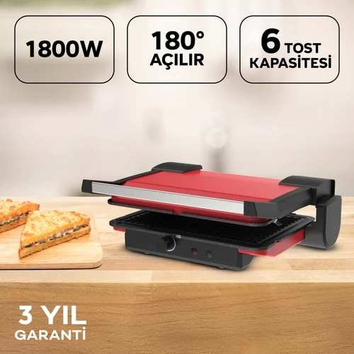 HAUS+ ELEKTRİKLİ TOST MAKİNESİ