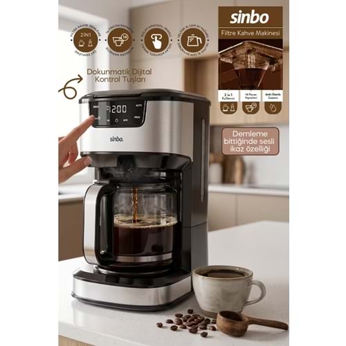 SİNBO SCM-9041 DİJİTAL FİLTRE KAHVE MAKİNESİ*2
