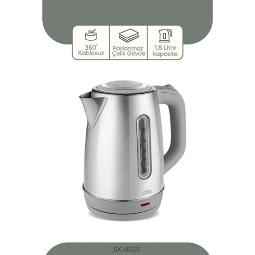 SİNBO SK-8031 ÇELİK PENCERELİ KETTLE*6