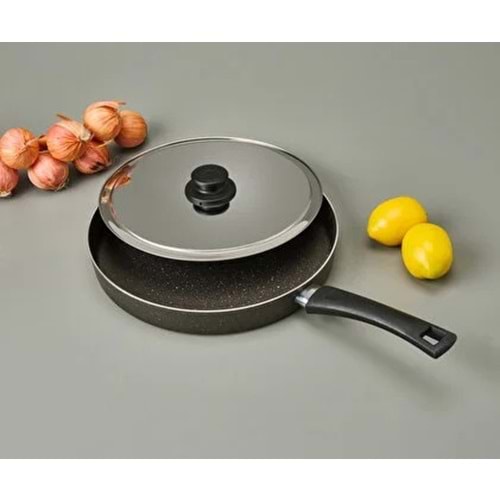 TEFLON 32CM KAPAKLI KARADENİZ BALIK TAVASI *16
