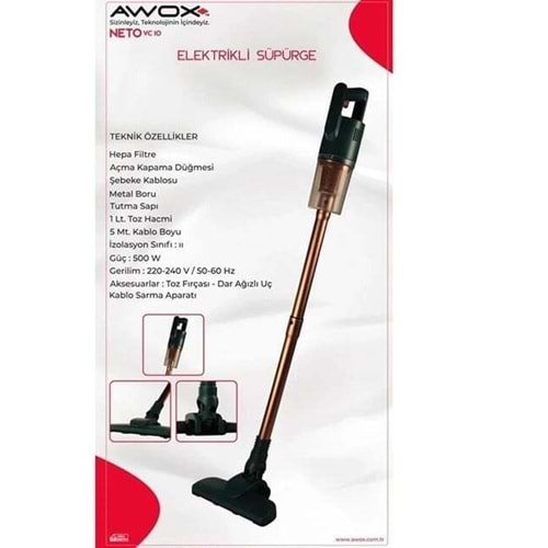 AWOX NETO VC-10 DİK SÜPÜRGE*6
