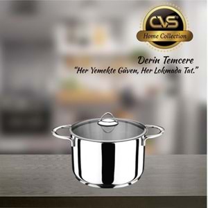 CVS 304 ÇELİK 22 CM DERİN TENCERE *6