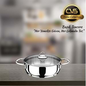 CVS 304 ÇELİK 22 CM BASIK TENCERE*6