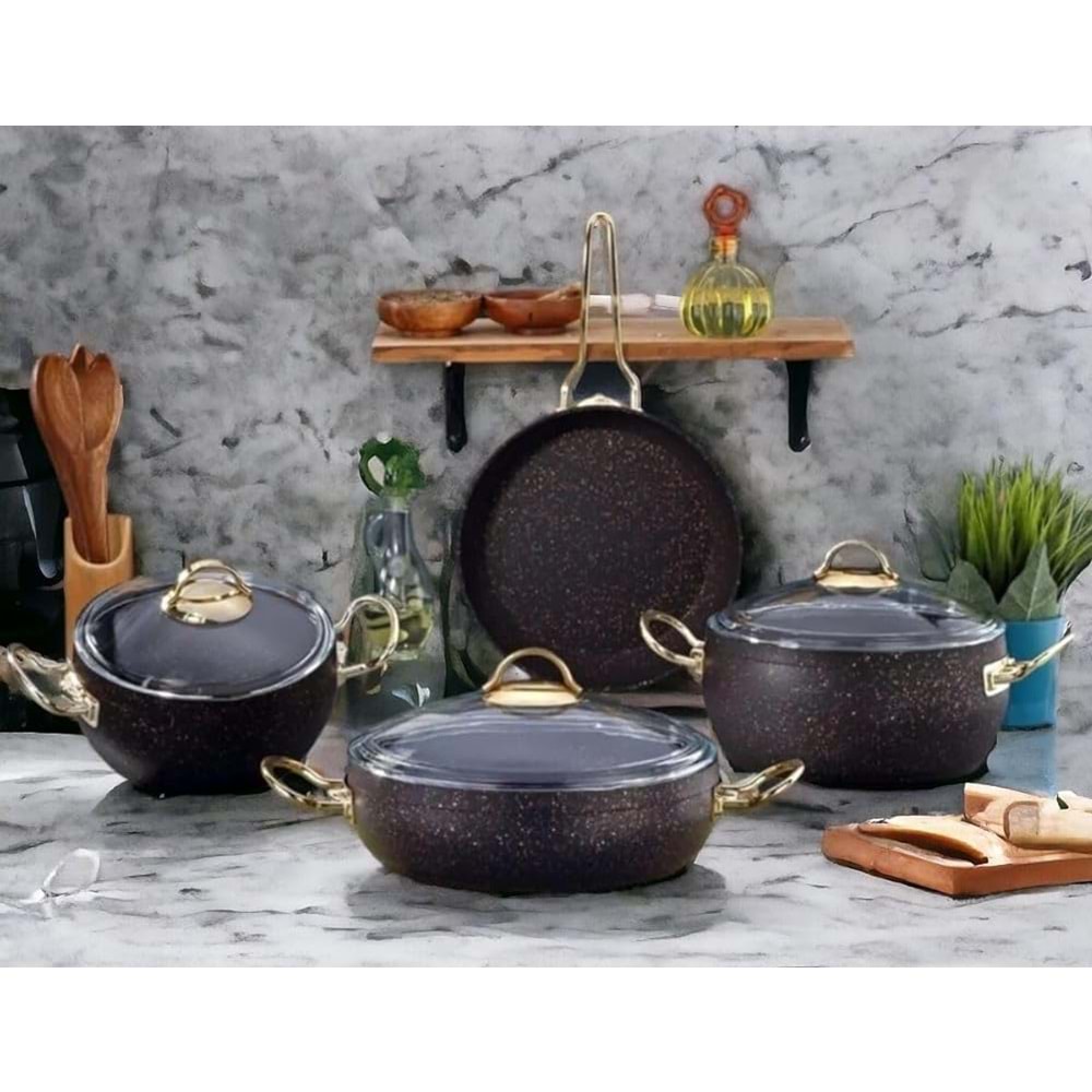 LİDER EFLİN LÜX 7PRÇ GRANİT TENCERE SETİ