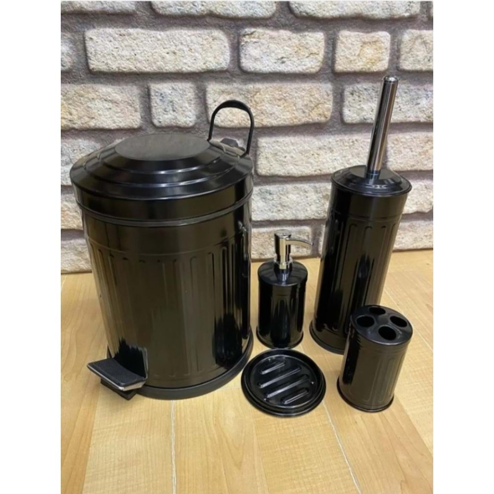 NOSTALJİ 5 PRÇ METAL BANYO SETİ*6