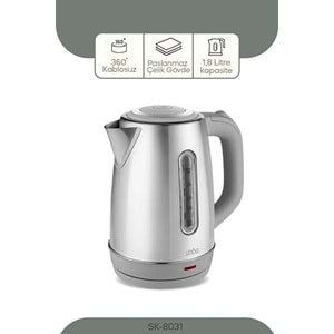 SİNBO SK-8031 ÇELİK PENCERELİ KETTLE*6