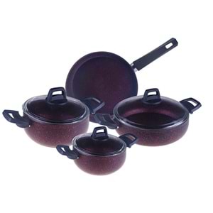 TAŞEV SCARLETT 7 PRÇ GRANİT TENCERE SETİ