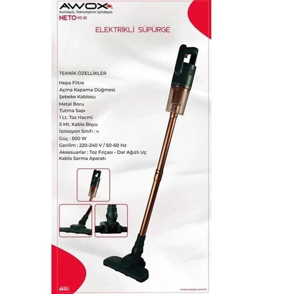 AWOX NETO VC-10 DİK SÜPÜRGE*6